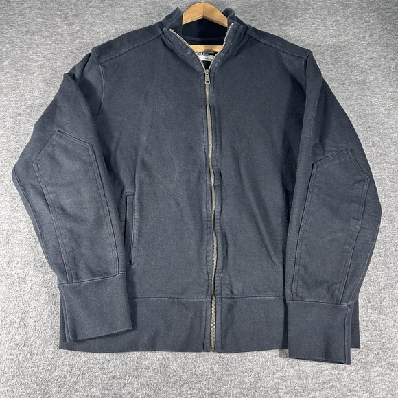 American Giant Other - American Giant Men's Full Zip Black Moto Heavy Sweatshirt Jacket XL Made In USA